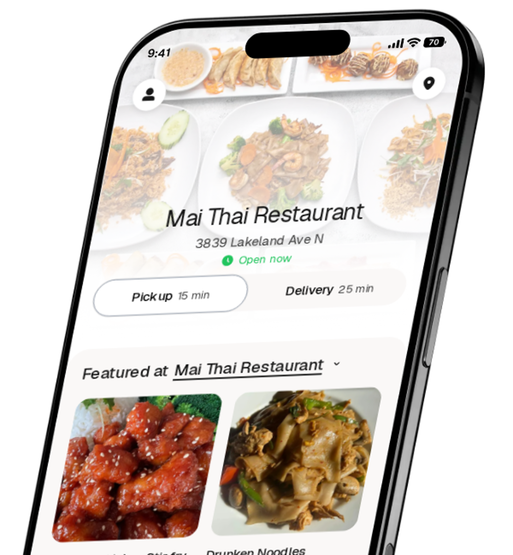 Mai Thai Restaurant app preview