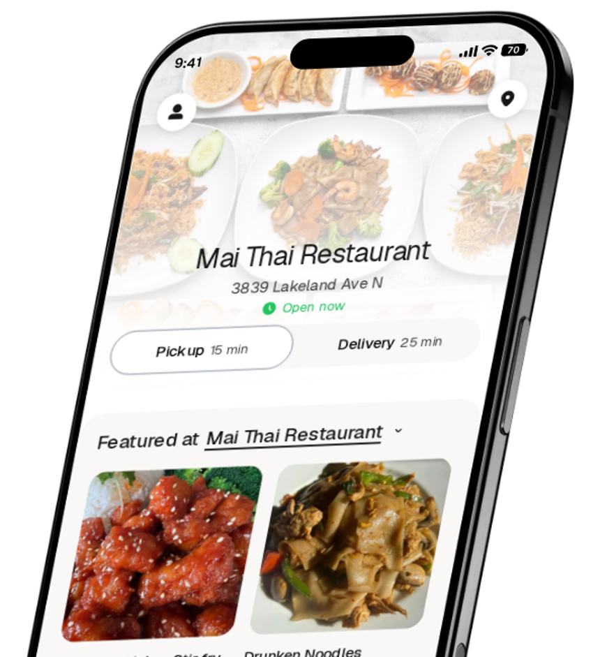 Mai Thai Restaurant app preview