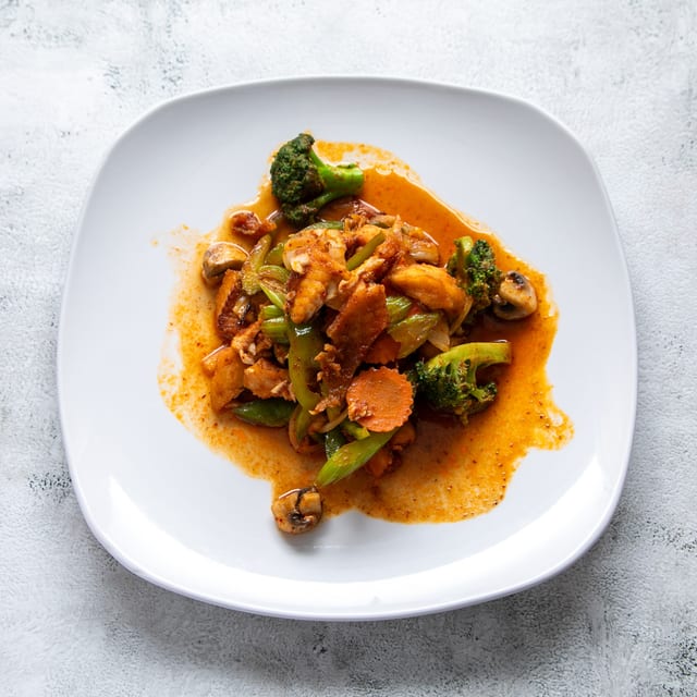 Fish Curry Stir Fry.