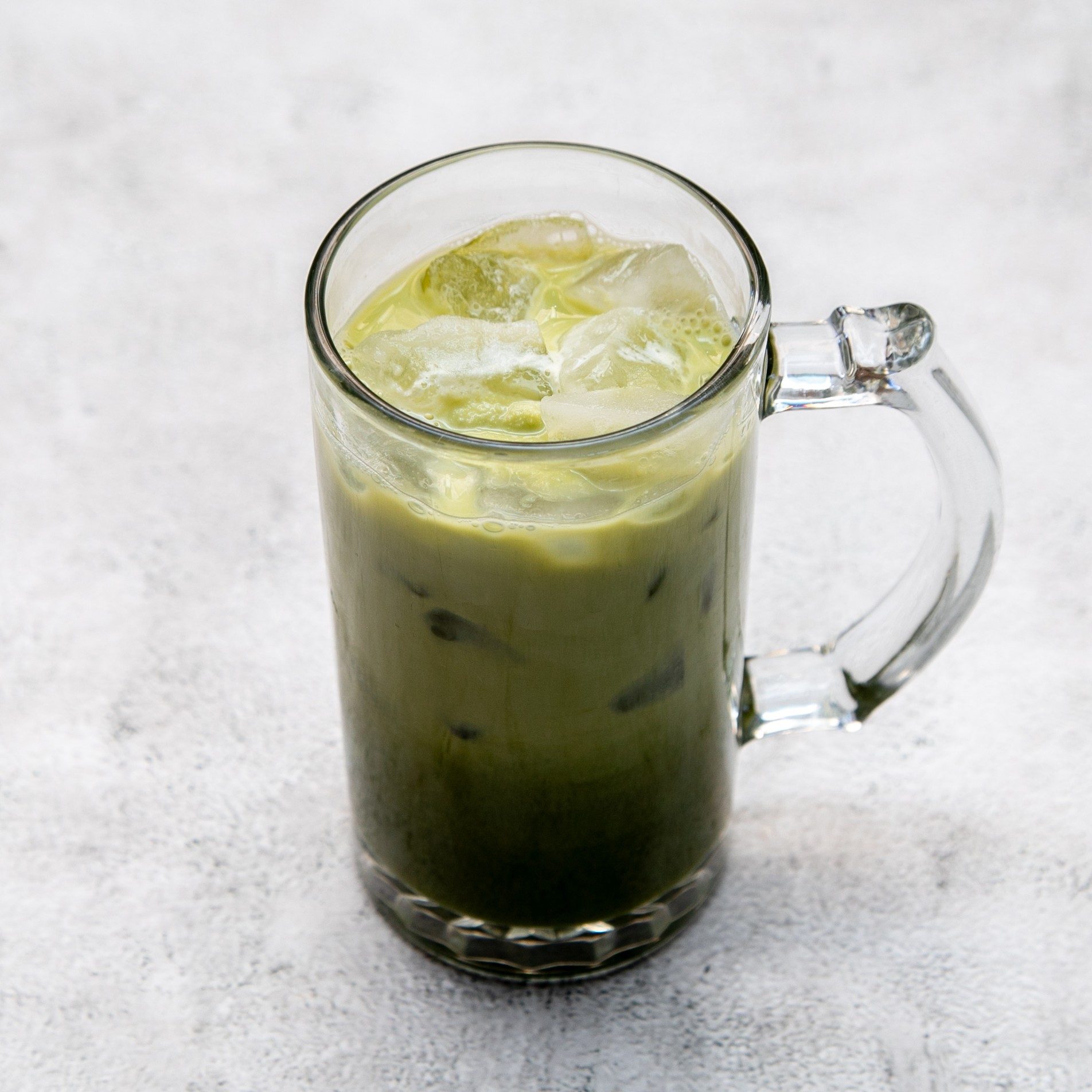 Iced Thai Green Tea W/ Coconut Milk.